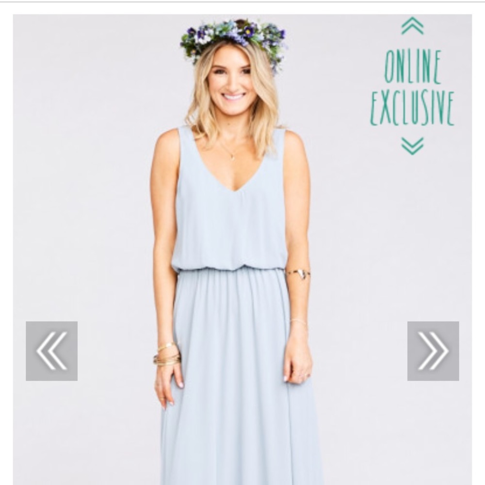 Show Me Your Mumu Kendall Dress Steel Blue